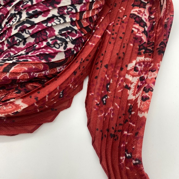 J. Jill NWT Pleated Mixed-Paisley Square Scarf - Picture 6 of 9